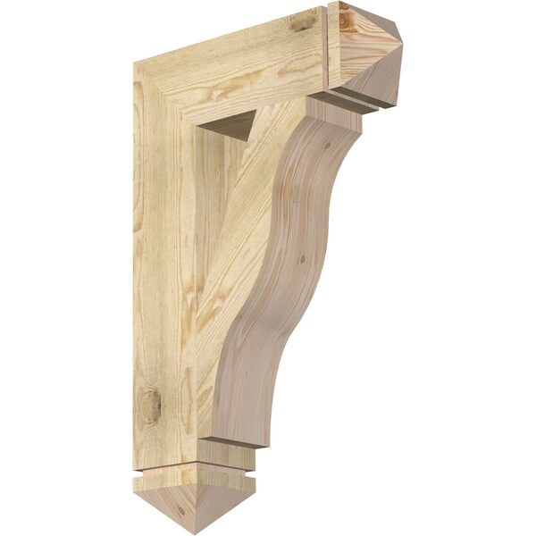 Ekena Millwork Funston Arts & Crafts Rough Sawn Bracket, Douglas Fir, 6"W x 22"D x 34"H BKT06X22X34FST03RDF - main
